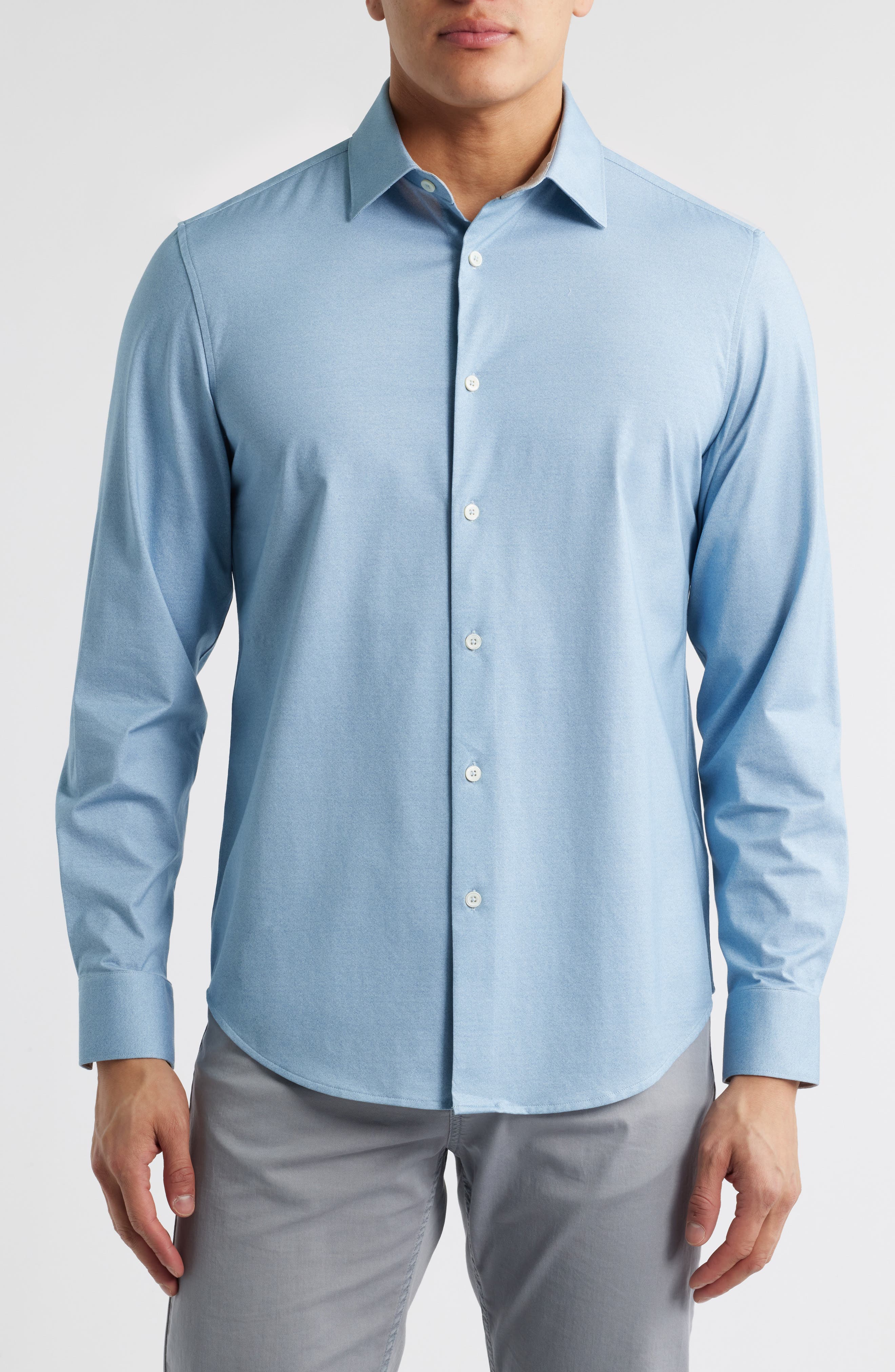 Jimmy OoohCotton Solid Button-Up Shirt - image 5