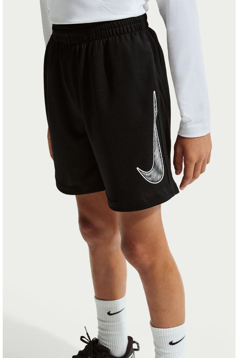Kids' Dri-FIT Training Shorts, Alternate, color, BLACK/ WHITE
