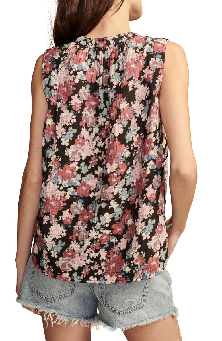 Lucky Brand Popover Gauze Sleeveless Top, Alternate, color, 