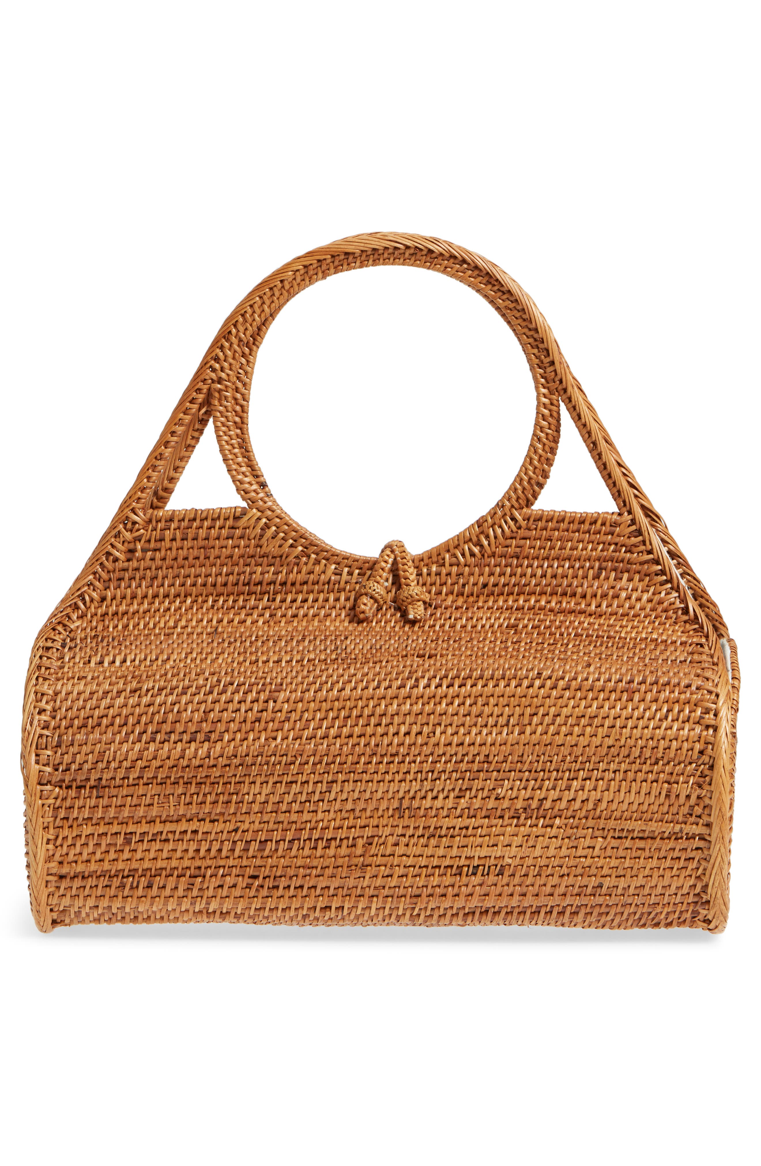 Street Level Woven Rattan Handbag, Alternate, color, 