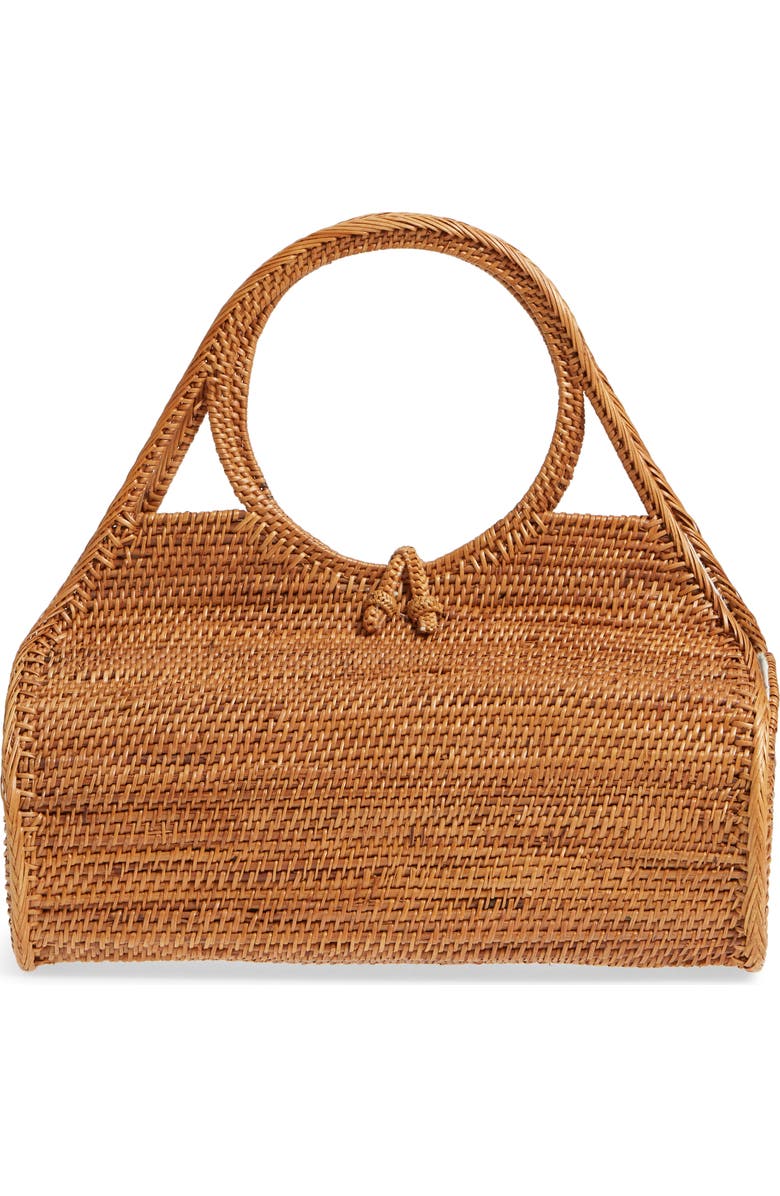 Street Level Woven Rattan Handbag, Alternate, color,