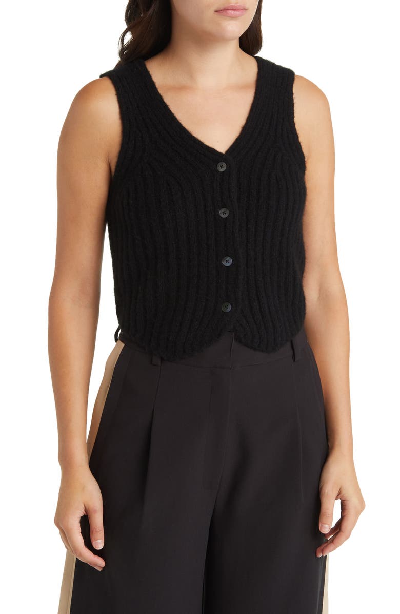 Favorite Daughter The Favorite Rib Wool Blend Sweater Vest, Main, color, 