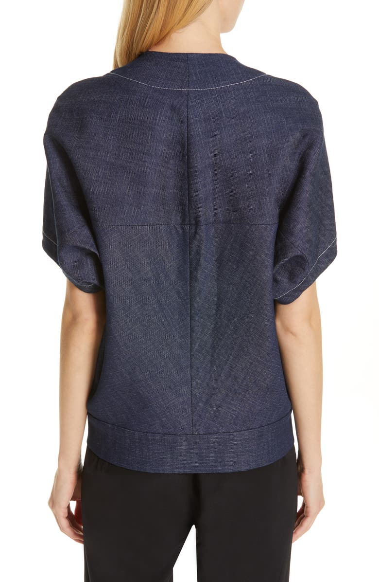 Zero + Maria Cornejo Hex Denim Shrug, Alternate, color,