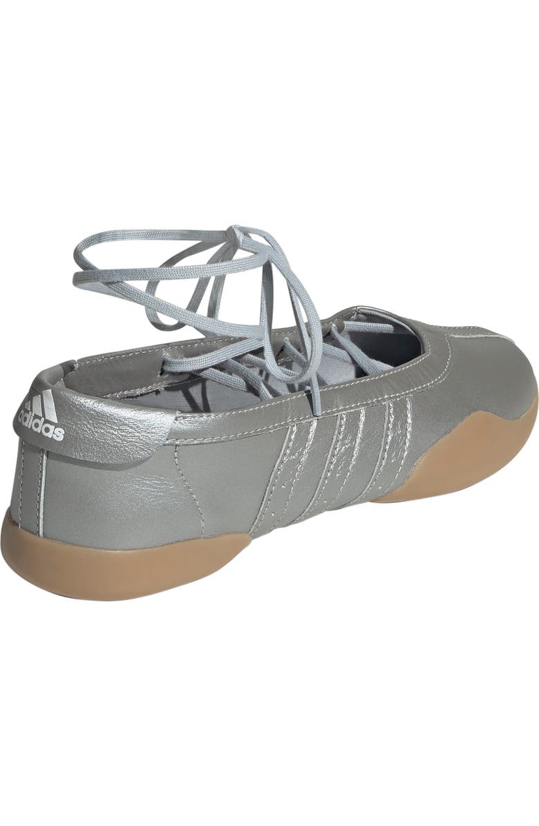 adidas Taekwondo Mei Ballet Flat, Alternate, color, Silver/ Silver/ Gum