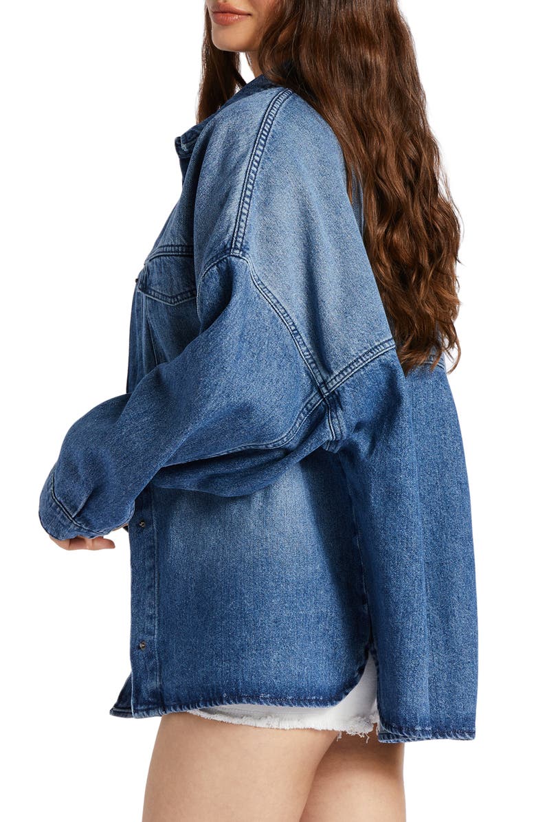 Roxy Main Character Oversize Denim Jacket, Alternate, color,