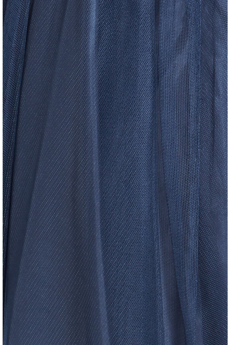 Aidan by Aidan Mattox Spaghetti Strap Sequin & Tulle Dress, Alternate, color, MIDNIGHT