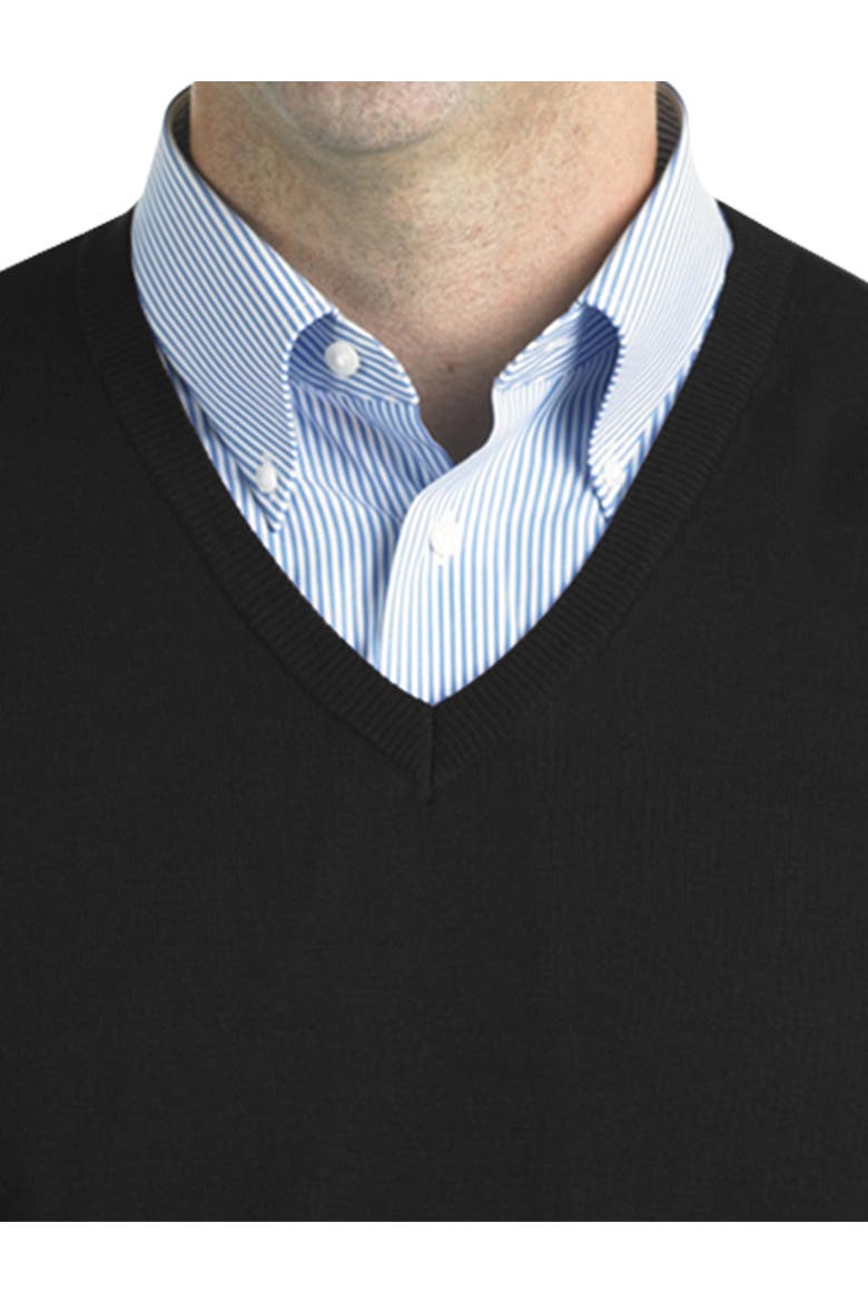 Big & Tall V-neck Pullover, Alternate, color, BLACK