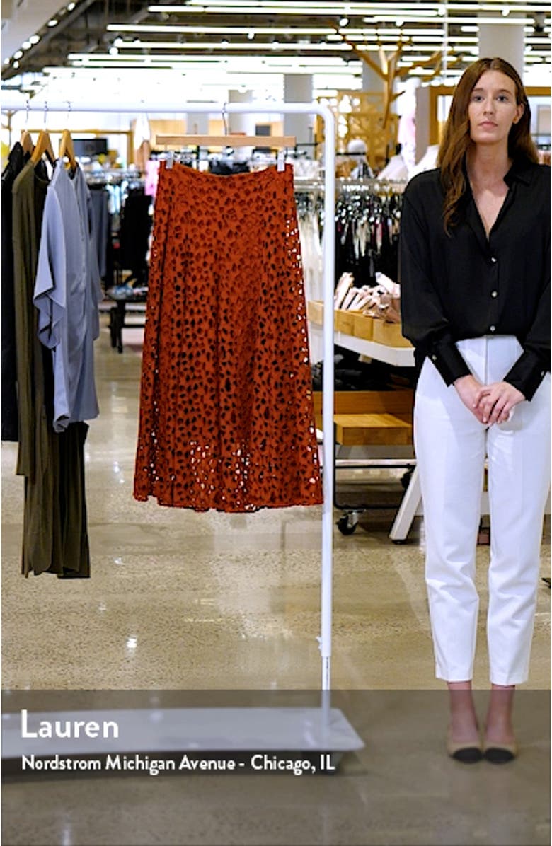 Floral Cotton Eyelet Skirt, sales video thumbnail