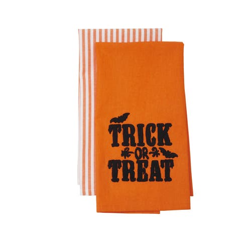 Trick or Treat Stripe Towel Set of 2