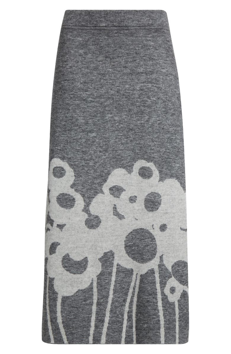Marimekko Pieli Lammet Jacquard Knit Skirt, Alternate, color, Light Grey/ Off White