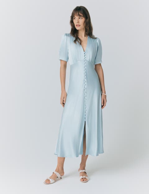 Madison Satin Midi Dress