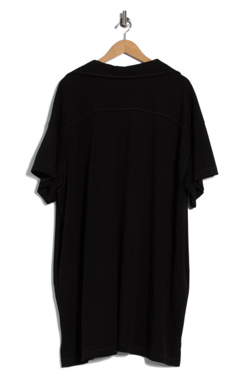 Max Studio Short Sleeve Shirtdress In Black