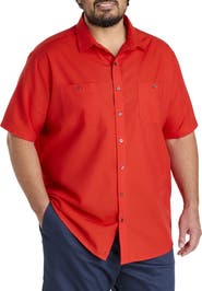 Synrgy by DXL Big & Tall Textured Solid Sport Shirt