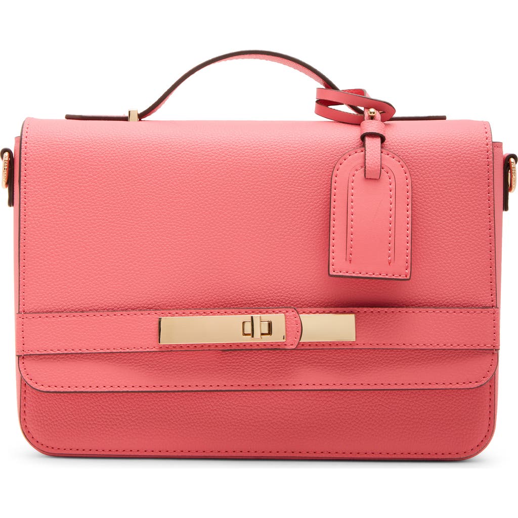 Shop Anne Klein Belted Flap Top Handle Crossbody Bag In Duberry