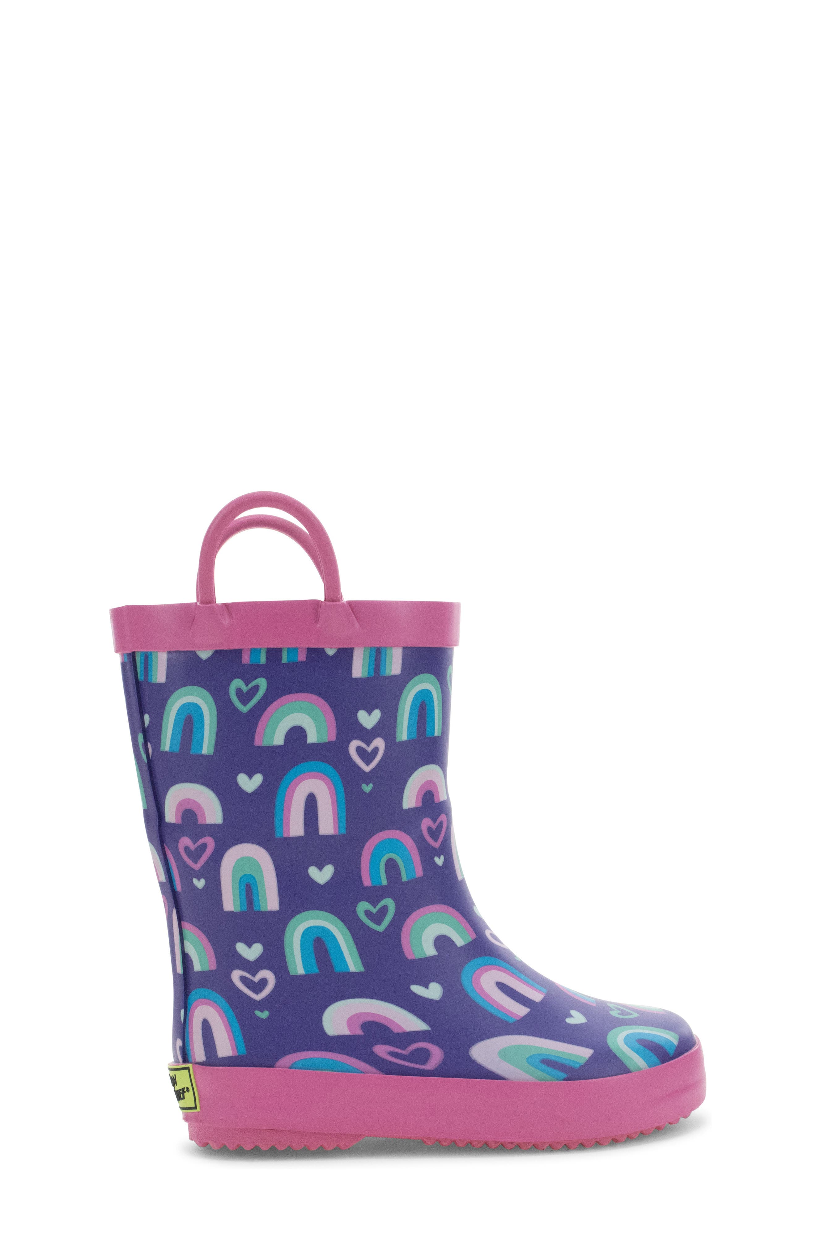 Kids' Heart Splash Rain Boot, Alternate, color, PURPLE