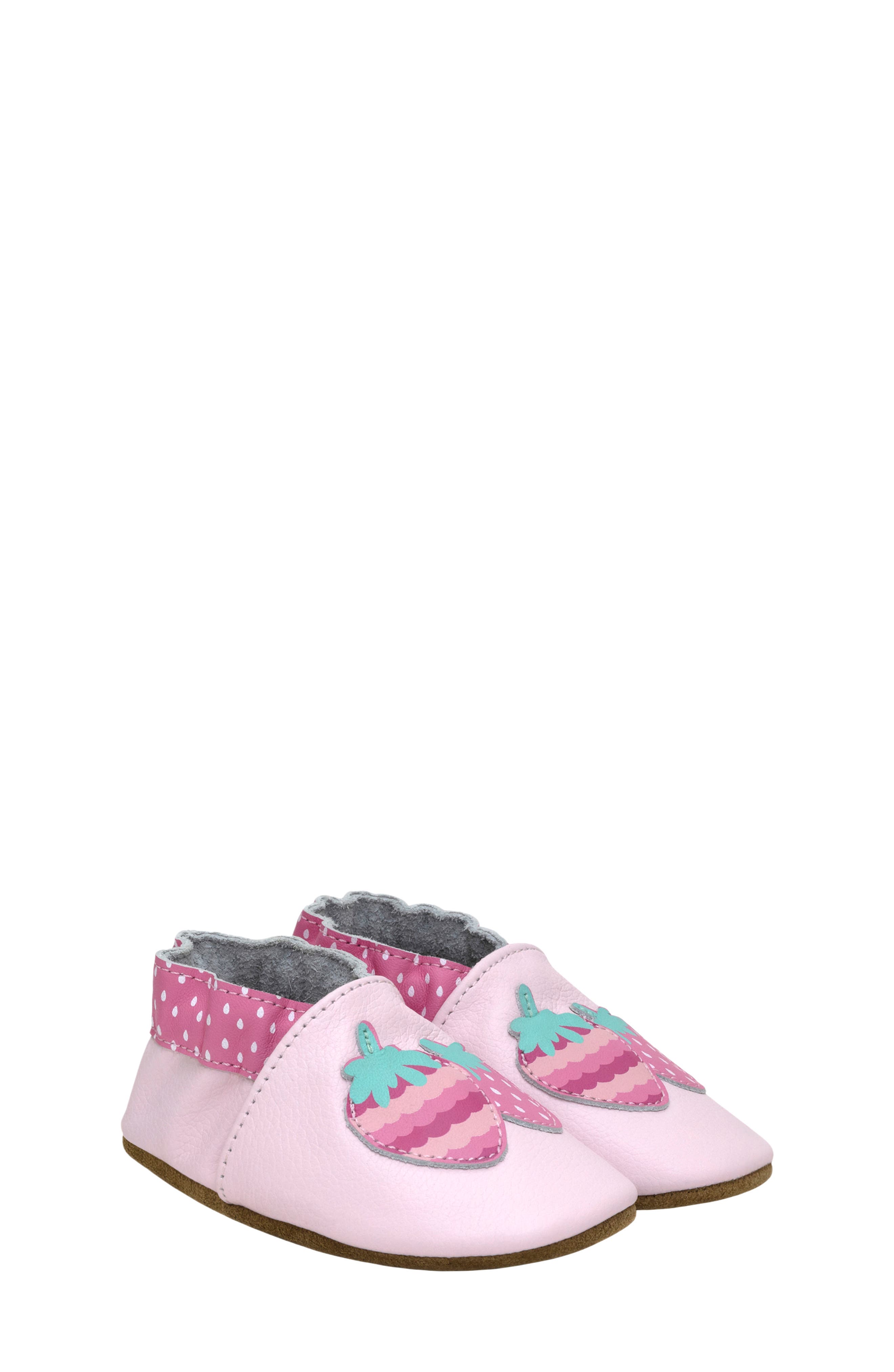 Robeez<sup>®</sup> Berry Sweet Crib Shoe, Main, color, 