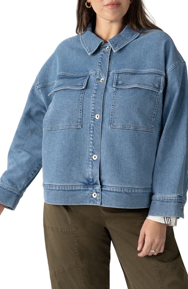 Sanctuary Make Way Denim Jacket, Main, color,