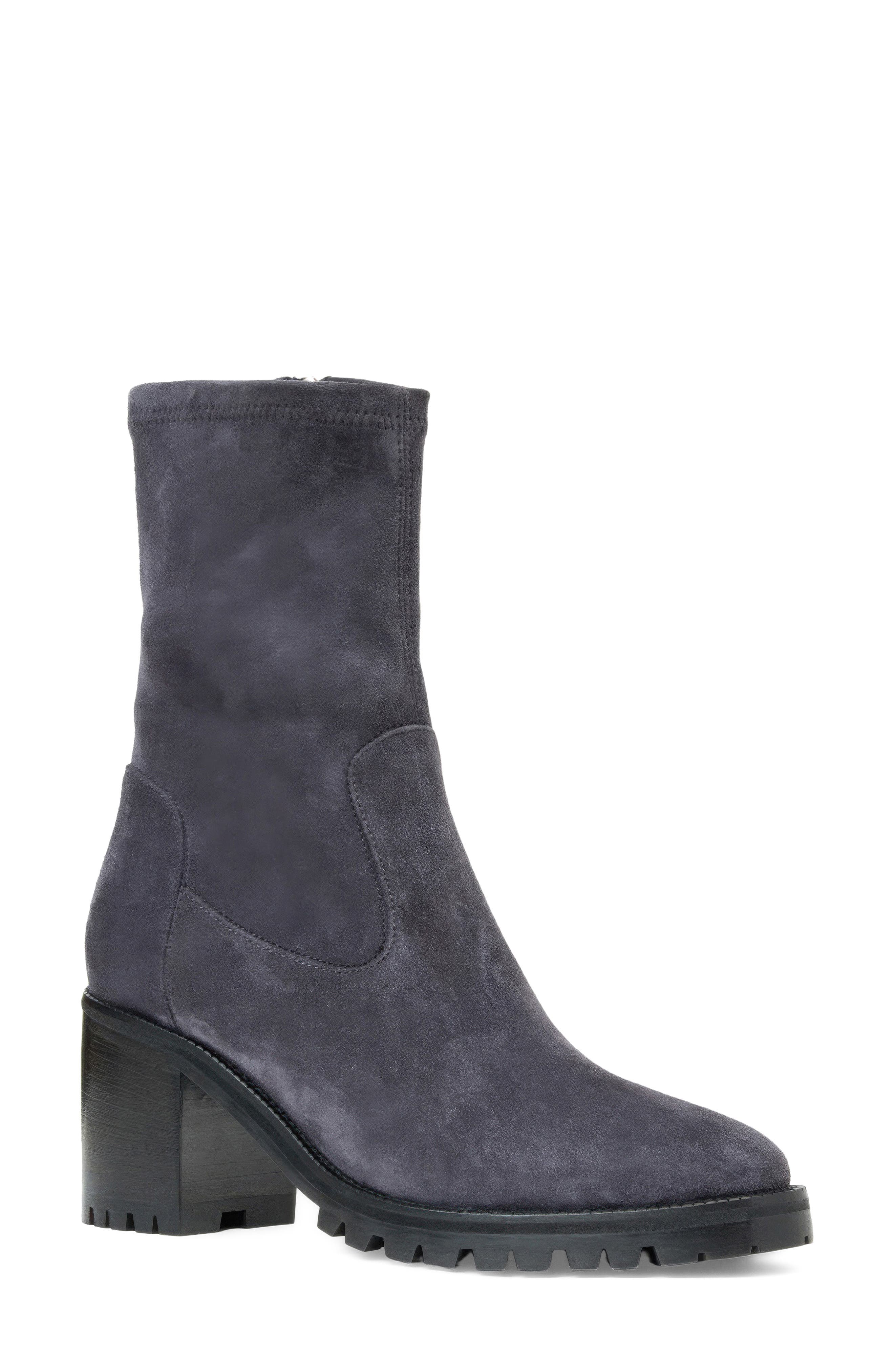 Joplin Leather Bootie, Main, color, NAVY SUEDE