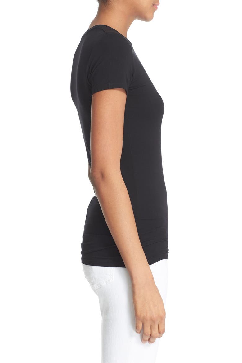 Short Sleeve Crewneck Tee, Alternate, color, NOIR