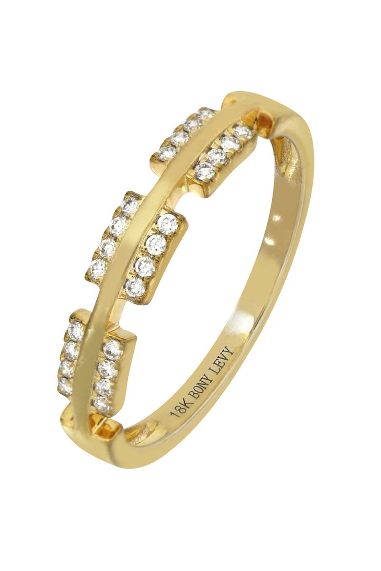 Kiera Diamond Bar Stacking Ring (Nordstrom Exclusive), Main, color, YELLOW GOLD/ DIAMOND