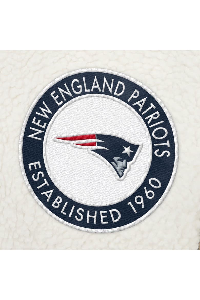 Men's Tommy Hilfiger  Cream New England Patriots Jordan Sherpa Quarter-Zip Sweatshirt, Alternate, color, Cream