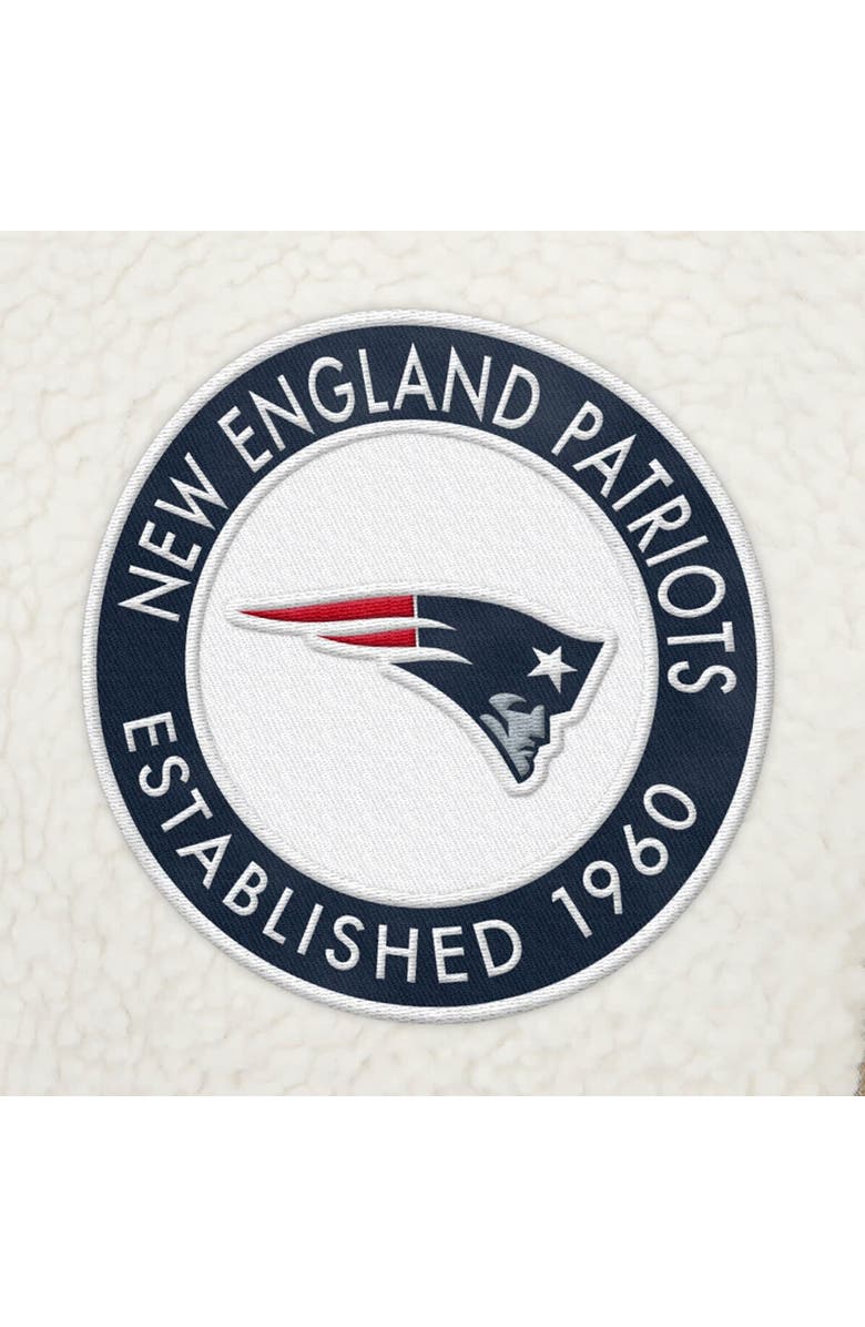 Tommy Hilfiger Men's Tommy Hilfiger Cream New England Patriots Jordan Sherpa Quarter-Zip Sweatshirt, Alternate, color, Cream