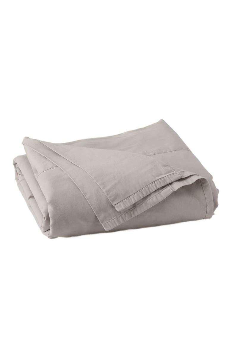 Pact Organic Room Service Sateen Flat Sheet, Main, color, Dove Grey
