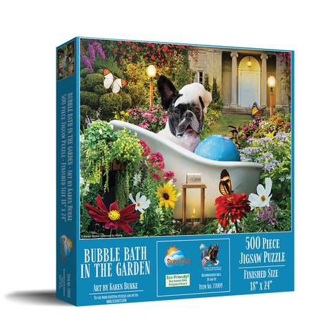 Bubble Bath in the Garden 500 piece Jigsaw Puzzle for Adults