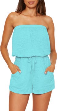 Becca Beach Date Strapless Cover-Up Romper