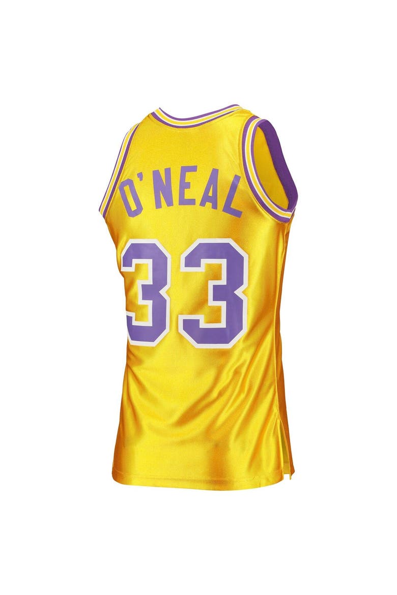 Men's Mitchell & Ness Shaquille O'Neal Gold LSU Tigers 1990/91 Authentic Throwback College Jersey, Alternate, color, Gold