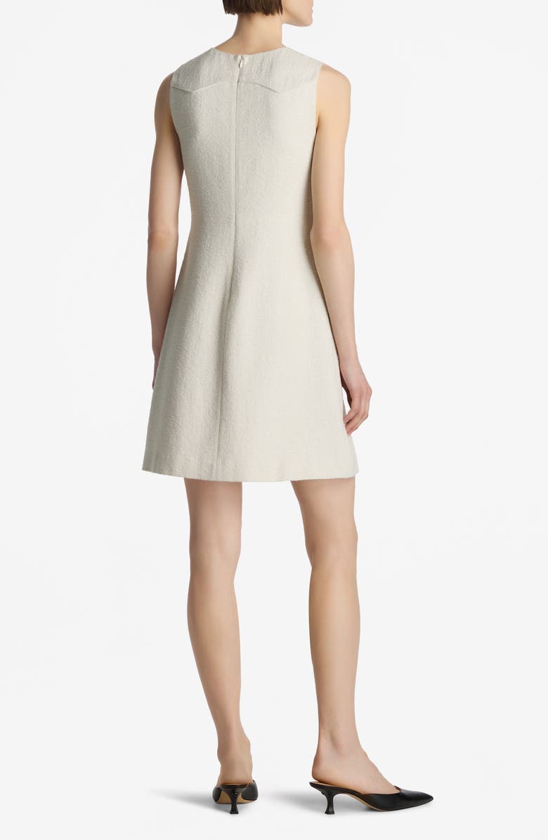 ST. JOHN Metallic Tweed & Guipure Lace Shift Dress, Alternate, color, Ecru Lurex Multi