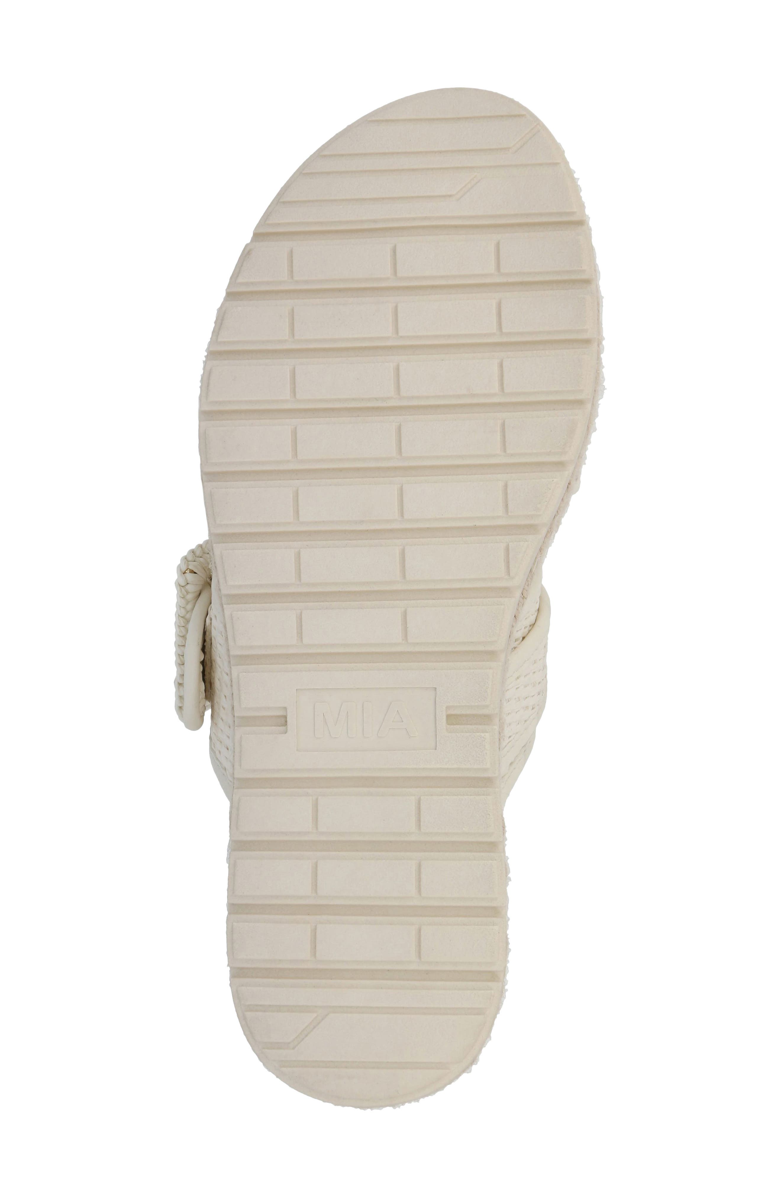 MIA Kylian Espadrille Platform Wedge Slide Sandal, Alternate, color, Bone