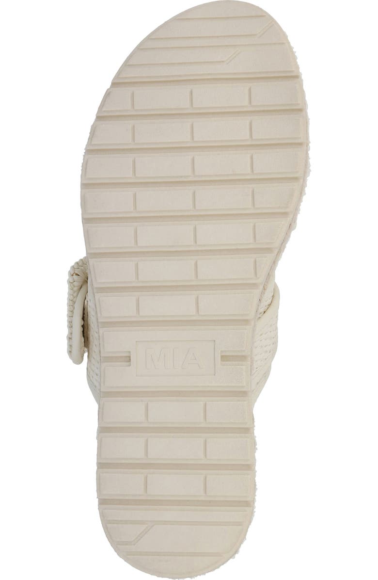 MIA Kylian Espadrille Platform Wedge Slide Sandal, Alternate, color, Bone