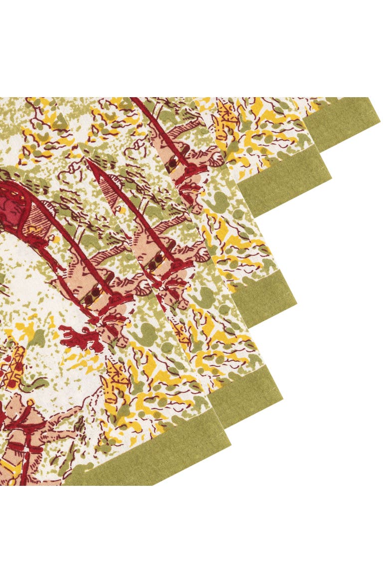 Renne Napkins, Alternate, color, Red/Green 19" x 19"