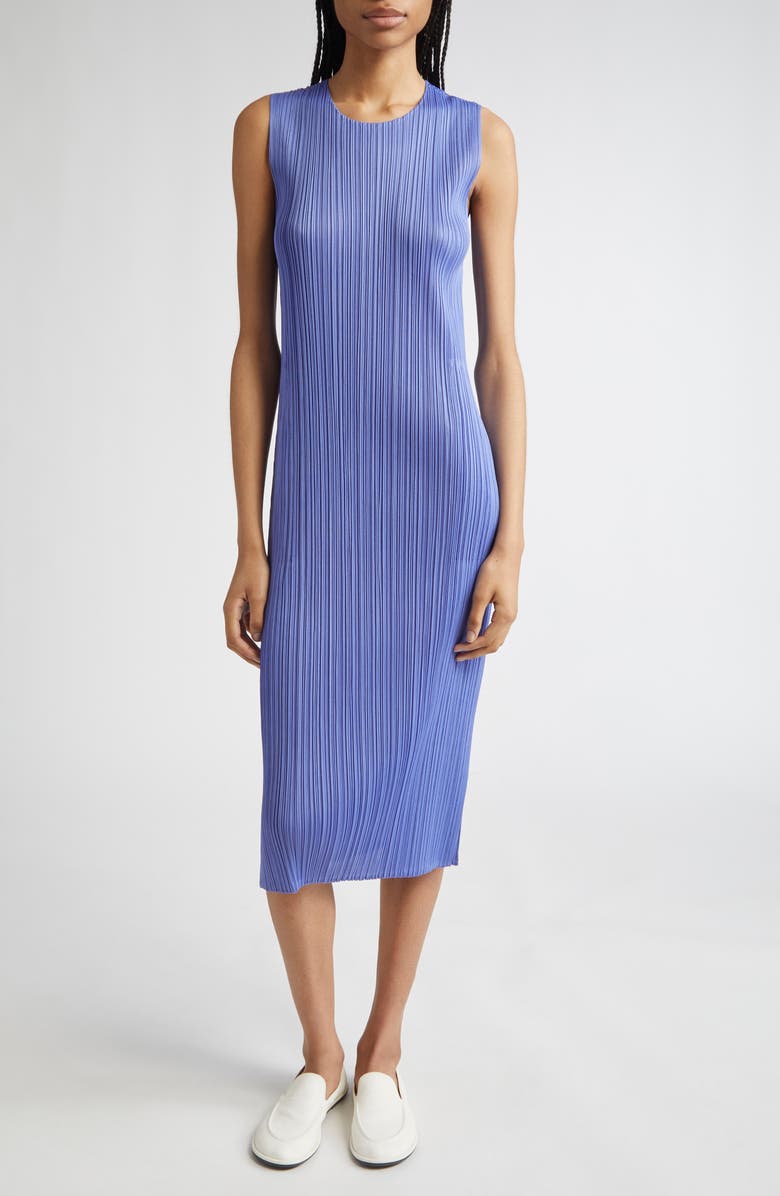 Pleats Please Issey Miyake Monthly Colors March Pleated Midi Dress, Main, color, 