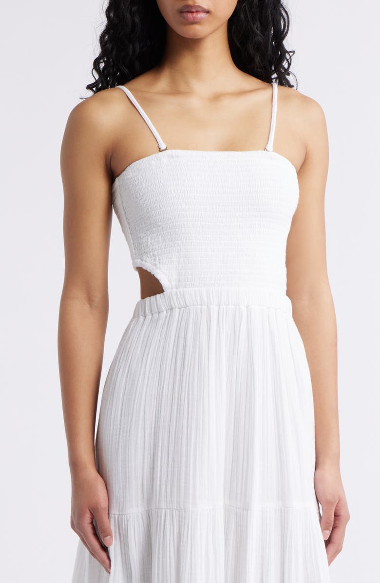 Rip Curl Premium Surf Strapless Cutout Maxi Dress, Alternate, color, White
