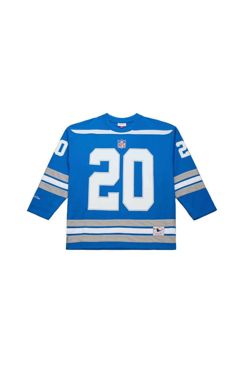 Men's Mitchell & Ness Barry Sanders Blue Detroit Lions Maxxed Out Fashion Hockey Jersey, Main, color, Blue