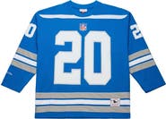 Mitchell & Ness Men's Mitchell & Ness Barry Sanders Blue Detroit Lions Maxxed Out Fashion Hockey Jersey