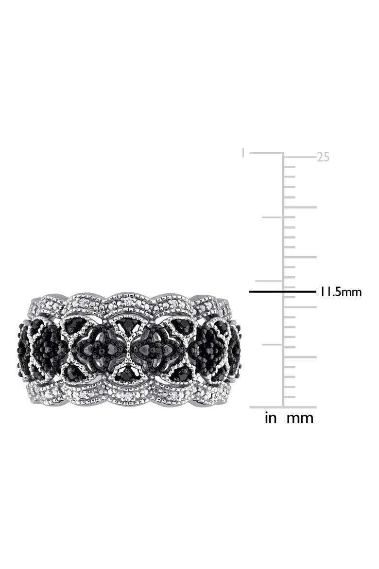 Black & White Diamond Band Ring, Alternate, color, BLACK