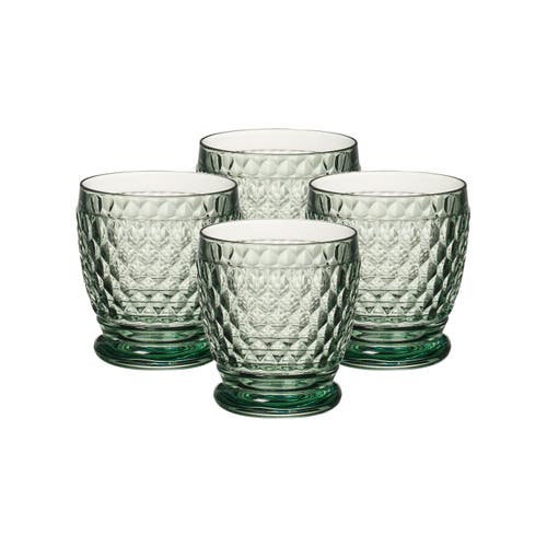 Villeroy & Boch Boston Coloured Set Of 4 Dof In Green