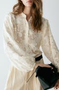 MANGO Vivi Tonal Jacquard Top