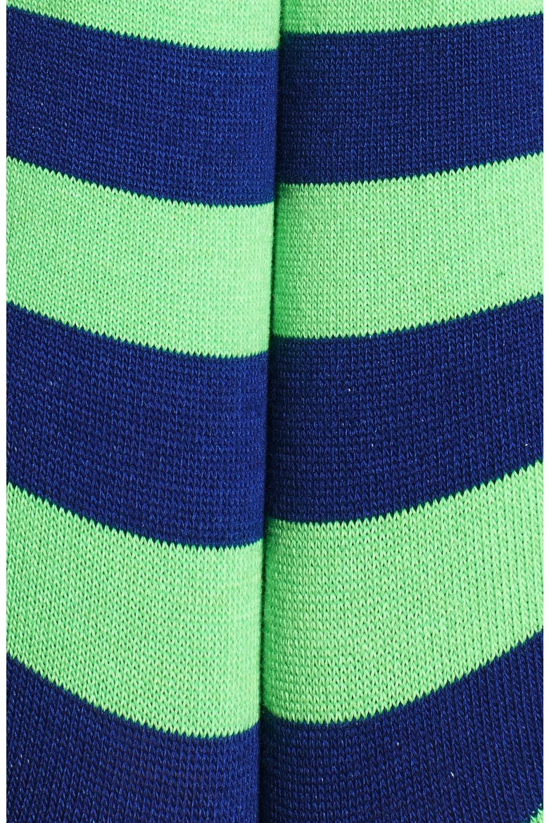 'Hawks 12' Stripe Arm Socks, Alternate, color, BLUE NEON GREEN