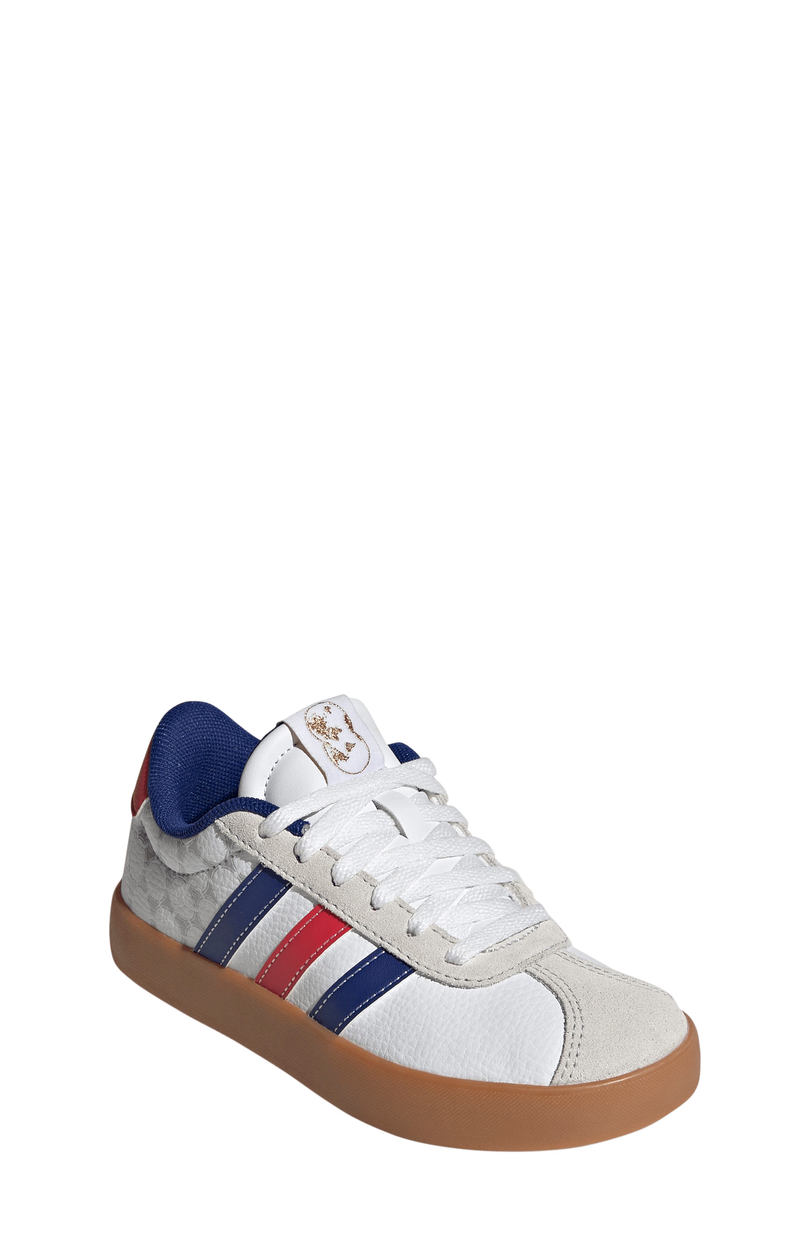 adidas Kids' VL Court 3.0 Sneaker, Main, color, White/ Pure Ruby/ Ink