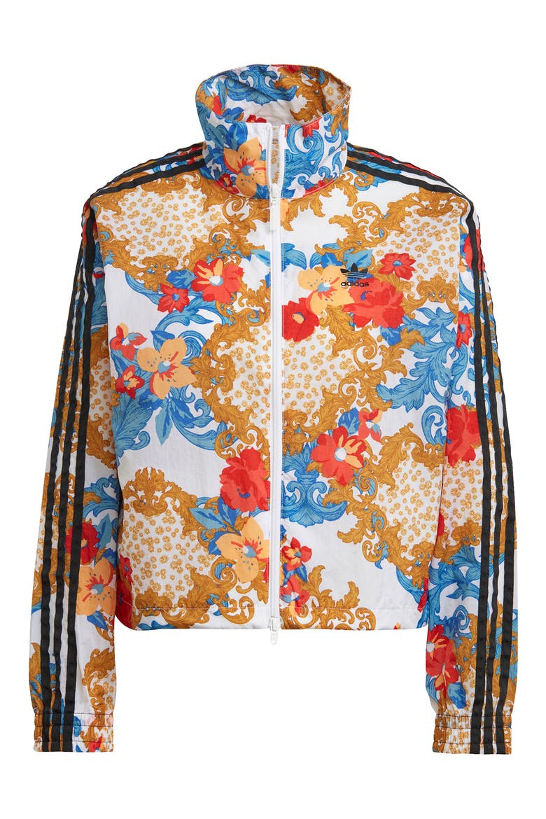 x HER Studio Floral Print Track Jacket, Alternate, color, WHITE MULTICOLOR