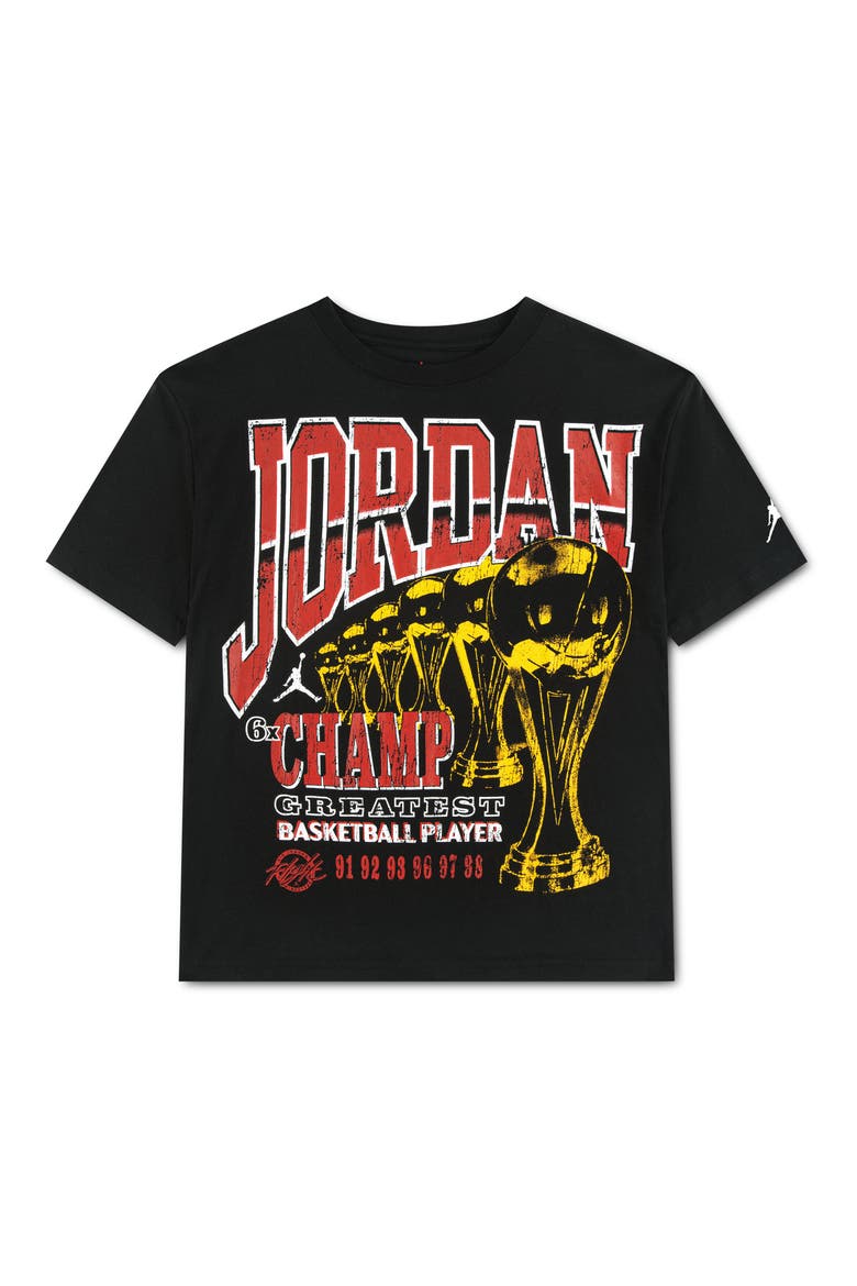 Kids' 6-Time Champ Graphic T-Shirt, Main, color, BLACK