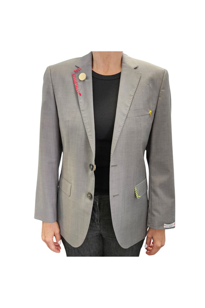 Raison D Etre Grey Blazer, Alternate, color, grey