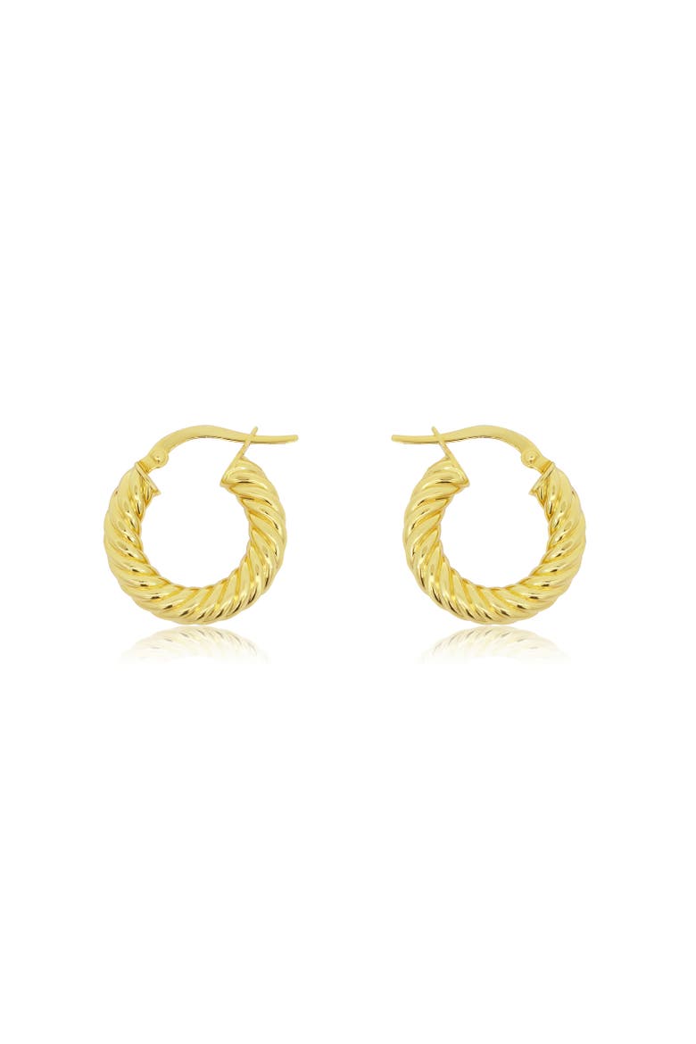 Croissant Hoop Earrings, Alternate, color, Yellow Gold