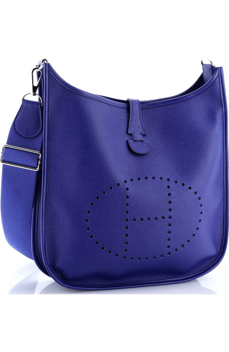 Pre-Owned Hermes Evelyne Bag Gen III Epsom PM, Alternate, color, Bleu Electrique