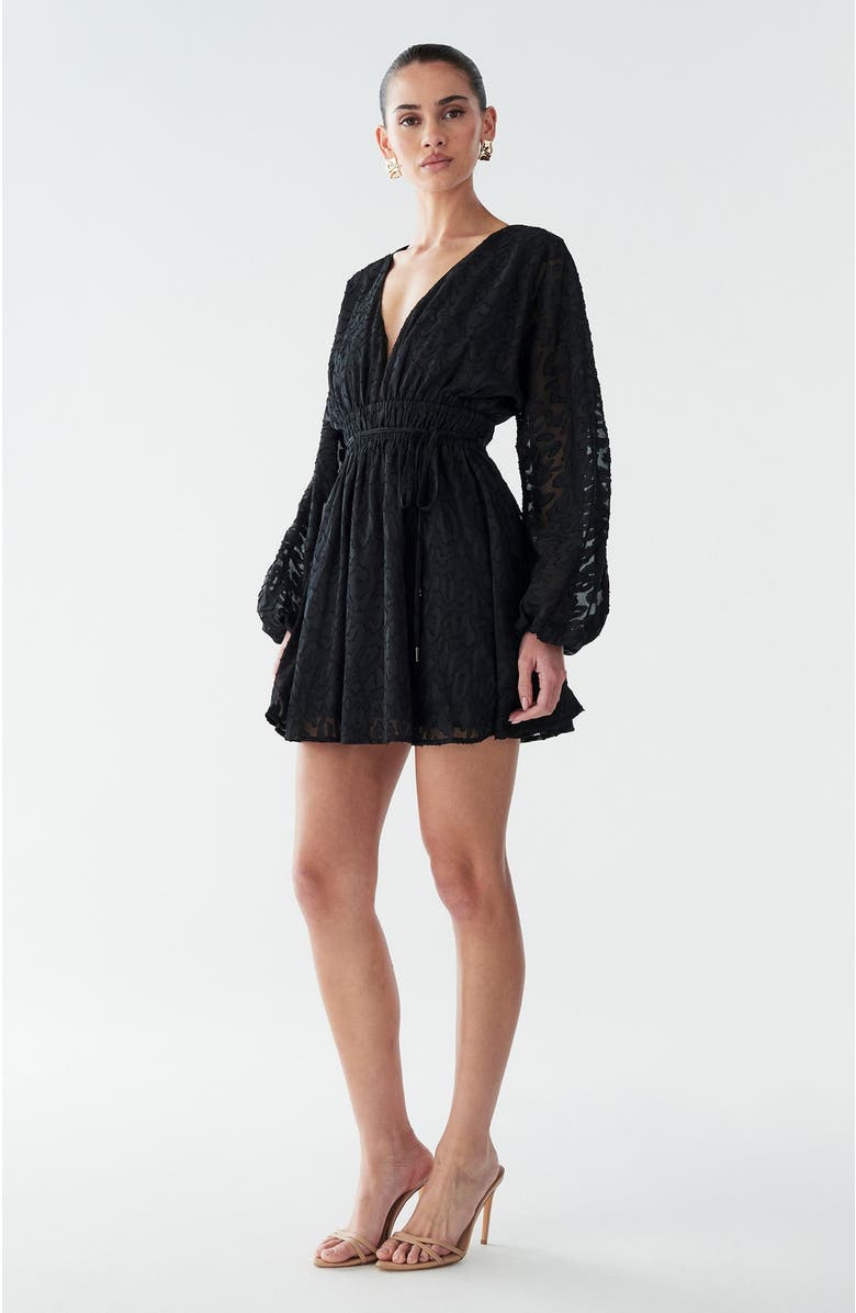 BWLDR Gracie Mini Dress, Alternate, color, Black