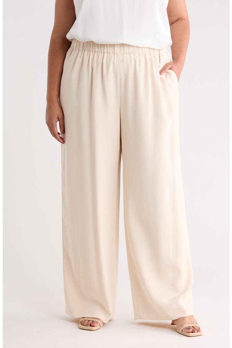 Perry Stretch Silk Pants, Main, color, RAFFIA